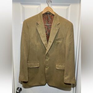 Lauren Ralph Lauren Men's Blazer 42R Tan Sport Coat Paisley Lined Preppy